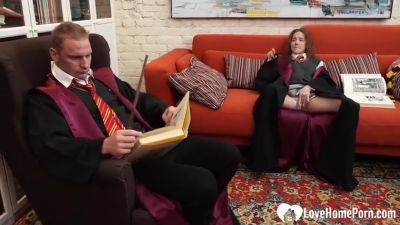 Hot Wizard Works Her Mouth On My Wand - hclips.com