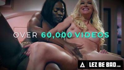 LEZ BE BAD - Charlie Forde Gets FISTED & DPed By Hayley Davies & Vanna Bardot During Strip Poker - hotmovs.com