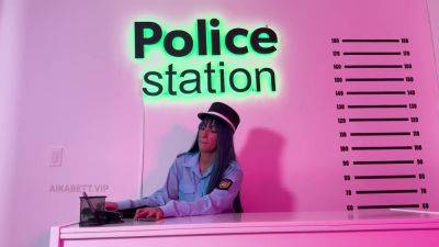 Fetish At The Police Station I Make My Pussy Vibrate While Having A Call. Aikabett - upornia.com