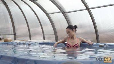 OLD4K. Girl attracts strict older instructor and gets it on with him - hotmovs.com