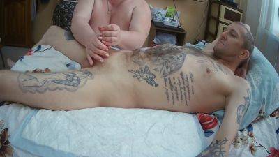 Stepmother-in-law Massages Cock With Balls And Plays With Sperm - upornia.com