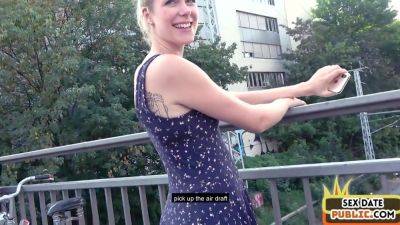 Outdoor public German amateur gets fucked by sex date - hotmovs.com - Germany