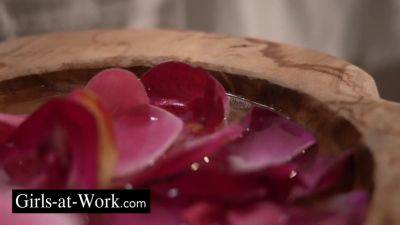 An Oily Lesbian Massage That Goes Too Well - hotmovs.com