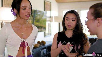 Alexis Tae - Alina West - Kimmy Kimm - Ebony Teen Alexis Tae Appreciates Asian Lesbian Kimmy Kimm's Protection - xxxfiles.com