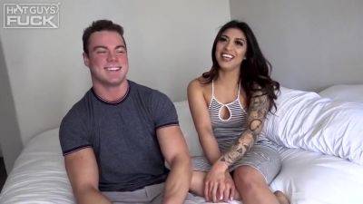 Jessica G, Jessica Gomez And Brian Kush - Enjoys His First Latina P - upornia.com