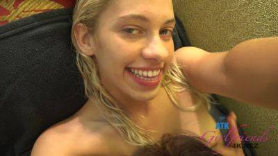 Khloe Lights A Smoke, And Starts Playing With Your Dick With Her Feet - hotmovs.com