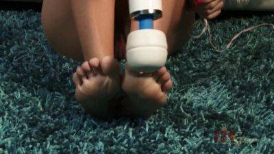 Tiny blonde odette delacroix takes on a giant vibrator - hotmovs.com