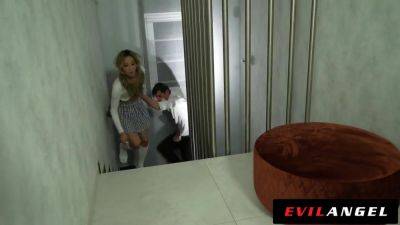 Exciting & Flexible College Girl 2 Dicks In One - upornia.com