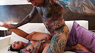 Tattooed Italian Slut Adel Enjoys American Cock - Adel Asanty - ah-me.com - Italy - Usa