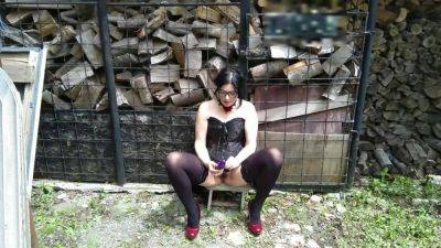 Stepmom Is Stretching Her Tight Little Cunt Outdoor In Sexi Lingeri - hclips.com