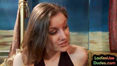 Femdom Babes Pegging Dude At Dungeon - hotmovs.com - Britain