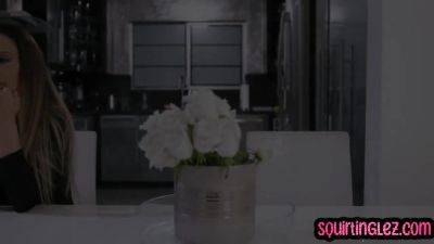 Hugetitted lez squirting over raven babe - hotmovs.com