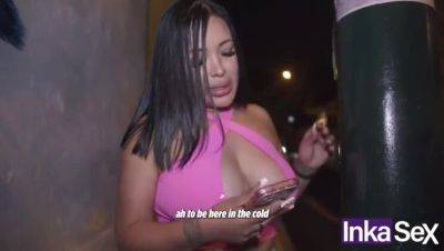Busty Peruvian Milagros Raiza Caught at Night by Shy Brunette - porntry.com - Peru