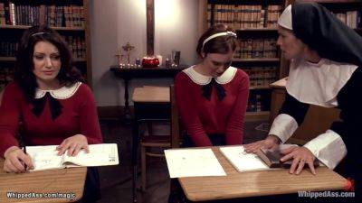 Sinful Coeds Whipped By Lezdom Nun - upornia.com