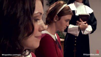 Sinful Coeds Whipped By Lezdom Nun - upornia.com