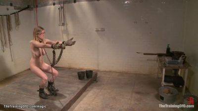 Big Tits Blond Trainee Playing With Ass - hotmovs.com