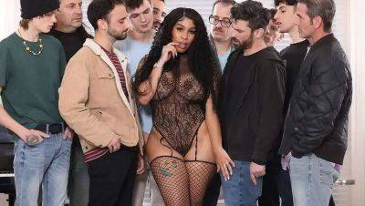 Eric John - Rion King - Big-Booty Ebony Wife Satisfies Multiple White Guys with Her Generous Bosom - porntry.com