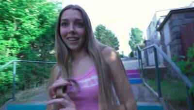 Public Agent: Slender Blonde Loves Cash and Hard Cock - Watch Her Get Creampied Outdoors - porntry.com