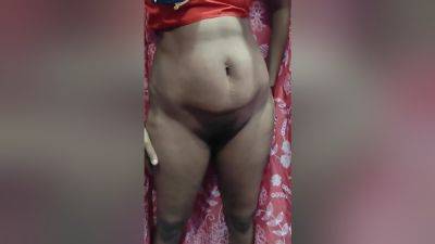 Indian Housewife In The Bluesaree Enjoying - desi-porntube.com - India