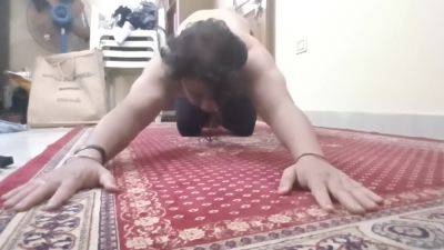 Old Man Streching His Body During Hot Workout - desi-porntube.com - India