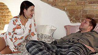 Stepsister Lose Virginity With Stepbrother But Condom Broke And He Cum Inside Her Tight Pussy - ah-me.com