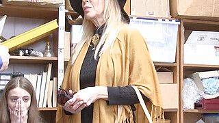 Erica Lauren - Samantha Hayes - Teen stepGranddaughter Shoplifter And Her stepGrandmother Fucked By Security Guy - ah-me.com