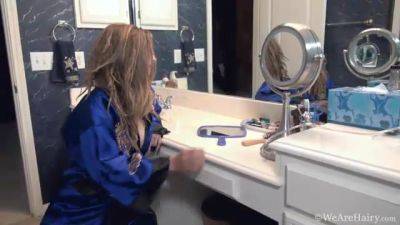 Pixxy strips naked while at her bathroom counter - WeAreHairy - hotmovs.com