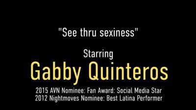 Mexican Cougar Gabby Quinteros Wears Sheer Lingerie to Cum - hotmovs.com - Mexico