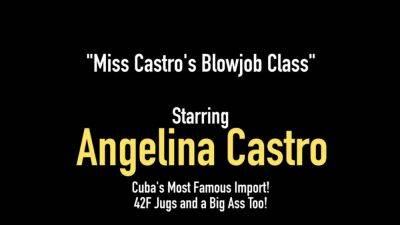 Angelina Castro - Angelina Castro gives Tara Lynn Holmes Dick Sucking Lesson - hotmovs.com