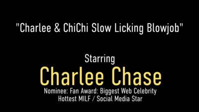 Cock Suckers Charlee Chase and ChiChi Medina get some Cum - hotmovs.com