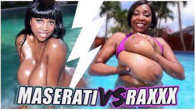 Rachel Raxxx - Rachel Raxxx vs Maserati: Busty MILFs Battle in Pool - Big Tits, Wet Bikini, Cumshot Compilation - veryfreeporn.com