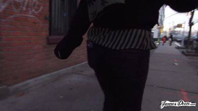 Grayson Z Shows Her Tits In Public Before Heading Back To Her Apartment To (Almost) Fuck James Deen - hotmovs.com