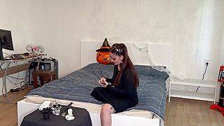 Busty Gothic Witch Had Anal Sex With Nerdy Virgin on Halloween - ah-me.com