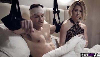 Kit Mercer - Kit Mercer gives a steamy handjob to her stepson's big cock until he explodes - xxxfiles.com