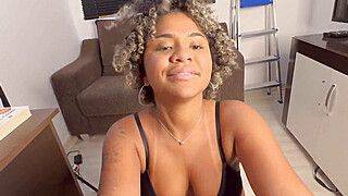 My step cousin was working in the office, I was horny and asked him to eat my ass and he left it all broken and full of cum inside - ah-me.com