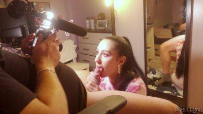 Simon Winternight And Black Lynn - Vape And Blowjob - Bts - Behind The - hclips.com