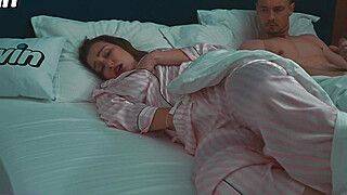 Step mom watched horror and came step son for share bed, but got rough fuck with surprise facial , part 2 - ah-me.com