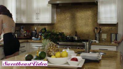 Naughty Blonde Roommate Licks Gorgeous Redhead's Ass And Pussy While She Gets Her Small Tits & Ass Pounded Hard - sexu.com