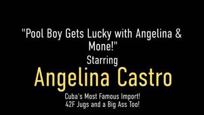 Mermaids Angelina Castro and Mone Divine Suck Dick Poolside - hotmovs.com