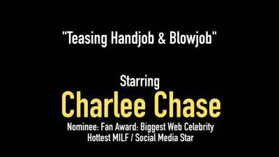 Cock Craving Cougar Charlee Chase gives Superb Handjob - hotmovs.com