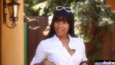 Jenna Foxx - Jenna Foxx's perfect ebony tits bounce as she pleasures her pussy on a farm by Digitaldesire - sexu.com