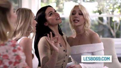 Emma Hix - Kenna James - April Olsen - Kenzie Anne - Lesbian Foursome with Kenna James, Emma Hix, April Olsen & Kenzie Anne - Pussy Licking & 69 Action - porntry.com - Usa