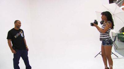 Porche Carrera cums before her stud cums all over her tits and belly - hotmovs.com