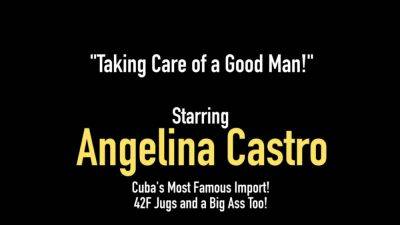 Nut Busting Cuban BBW Angelina Castro Milks a Big Black Cock - hotmovs.com - Cuba