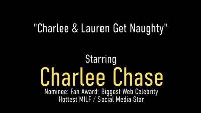 MILFs Charlee Chase and Lauren Phillips Titty Fuck a Dildo - hotmovs.com