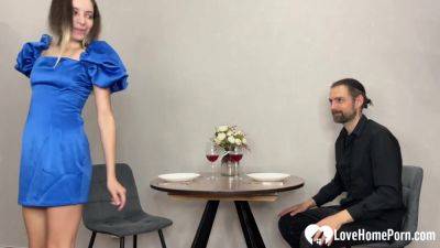 Our Date Ends with Hot Blonde Getting Her Tight Pussy Fucked Hard on Bed - hotmovs.com