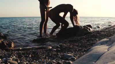 Outdoor Sex. Hot Russian Slut Nudist Girl Have Fun On The Wild Beaches - hclips.com - Russia