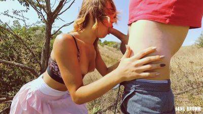 Pov Amateur Outdoor. Cute Teen 18+ Sucks And Fucks In Ravine With Jane Brown - hclips.com