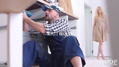 Hot Blonde Teen 18+ Kati Golds Shaved Cunt Gets Fucked With A Big Cock - hotmovs.com