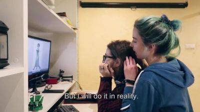 Stepsister Seduces A Nerd To Copy His Physics Text Compressed - videomanysex.com